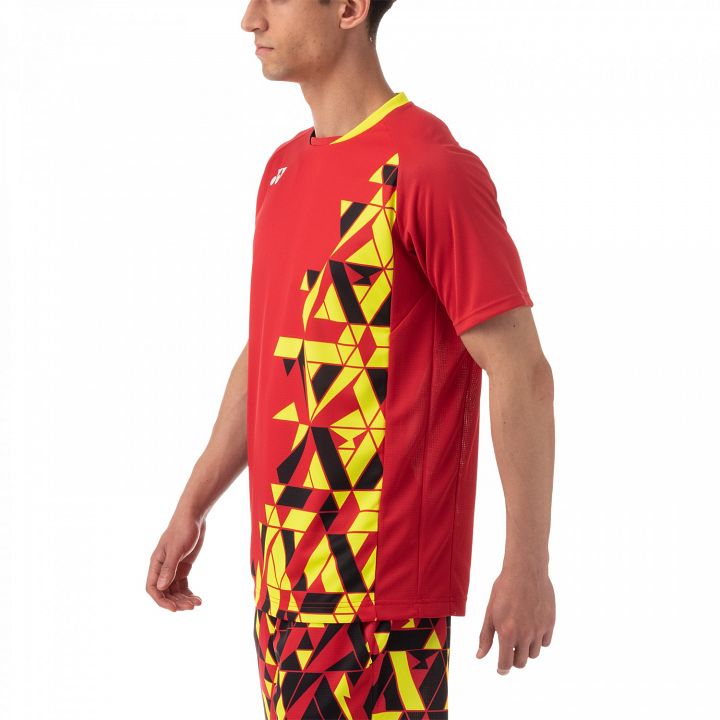 Yonex Men's Crew Neck Slim Fit T-Shirt 10442 Tornado Red